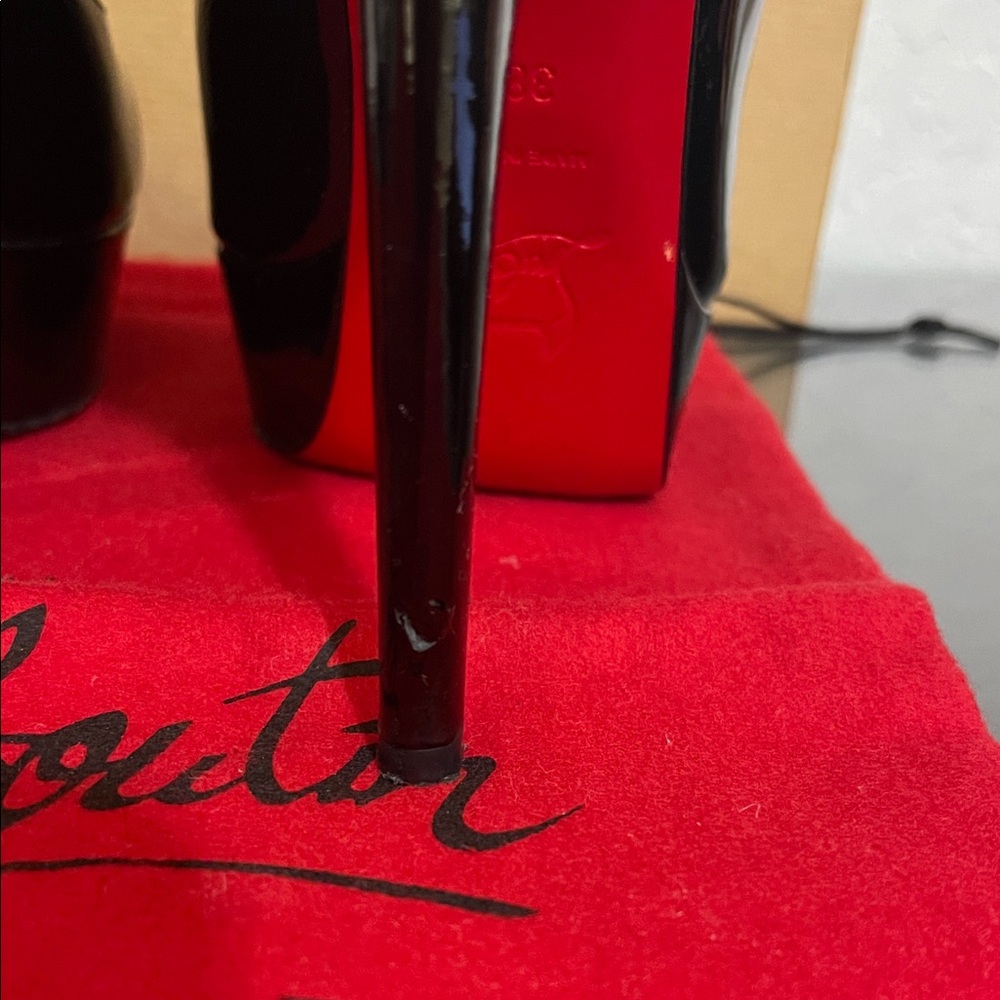 Christian Louboutin Black Patent Leather Heels - Picture 6 of 7